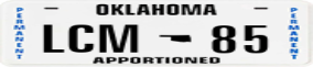 Truck License Plate